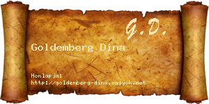 Goldemberg Dina névjegykártya
